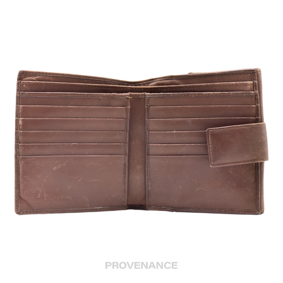 🔴 Gucci Trifold Wallet - GG Canvas Brown - Picture 9 of 11
